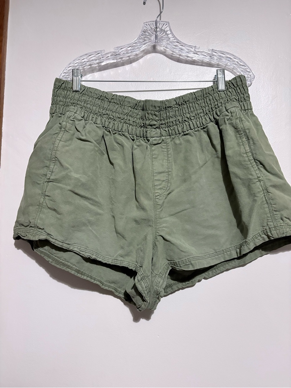 aerie Olive Green Elastic Waist Shorts